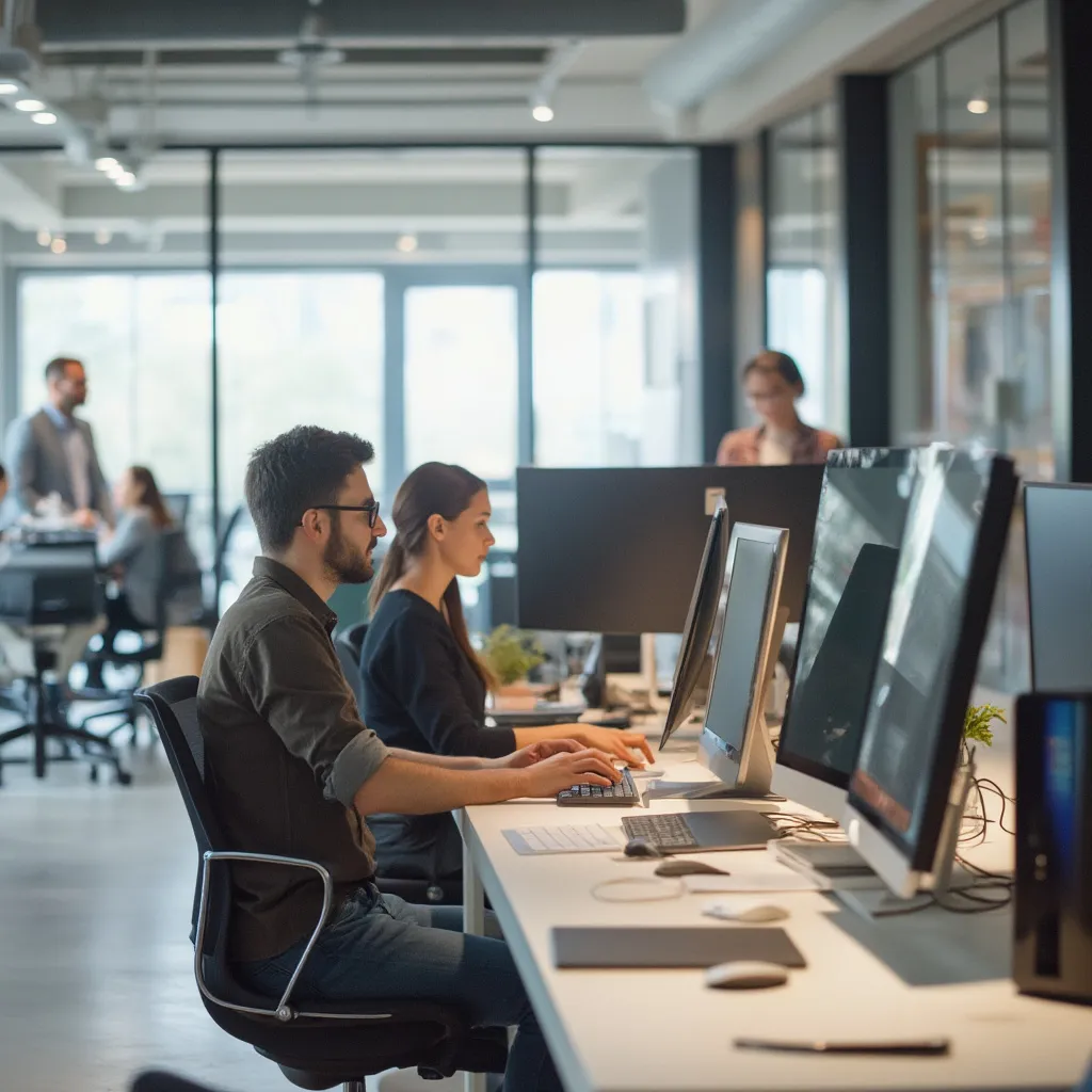 Bureau moderne et collaboratif